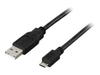 DELTACO USB-299S USB-kabel 25cm Sort