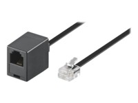 goobay Western 6m Forlængerkabel til telefon Sort