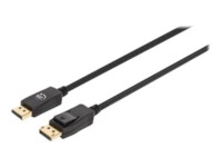 Manhattan 20 pin DisplayPort han haspet -> 20 pin DisplayPort han haspet 2 m Sort