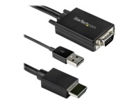 StarTech.com 2m VGA to HDMI Converter Cable with USB Audio Support & Power, Analog to Digital Video Adapter Cable to connect a VGA PC to HDMI Display, 1080p Male to Male Monitor Cable - Supports Wide Displays (VGA2HDMM2M) Videoadapterkabel 2m