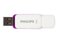 Philips FM64FD70B Snow edition 2.0 64GB USB 2.0 USB stick Lilla Hvid