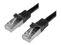 StarTech.com 3m Black Cat6 / Cat 6 Shielded (SFTP) Patch Cable 3 m CAT 6 Kabel med afskærmning med folie og kobberfletning (SFTP 3m Patchkabel Sort