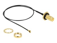 DeLOCK Koaksial 35cm Antennekabel Sort