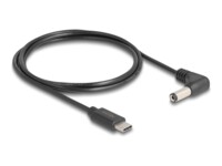 DeLOCK 24 pin USB-C (male) - Strøm DC jackstik 5,5 mm (ID: 2,1 mm) (male) Sort 1.5m Strømkabel