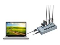 i-Tec USB 3.0 Charging HUB 7 port + Power Adapter 36 W Grå