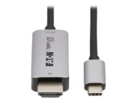 Eaton Tripp Lite Series USB-C to HDMI Active Adapter Cable M/M 8K60 Hz 4K 144Hz HDR 4:4:4 HDCP 2.3 Black 6ft Videoadapterkabel Sort Sølv