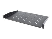 Intellinet 19' Cantilever Shelf, 1U, Shelf Depth 300mm, Vented, Black Rackhylde Sort