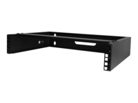 StarTech.com 2U Wall Mount Rack, 19' Wall Mount Network Rack, Deep (Low Profile), Wall Mounting Patch Panel Bracket for Network es, IT Equipment, 77lb (35kg) Capacity - Network Equipment Rack (RACK-2U-14-BRACKET) Monteringsbeslag for netværksudstyr Sort