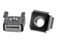 StarTech.com M6 Cage Nuts - 100 Pack - M6 Mounting Cage Nuts for Server Rack & Cabinet (CABCAGENTS62) Burmøtrik Sølv