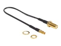 DeLOCK RF-kabel 20cm Sort Sort