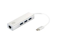 LevelOne USB-0504 Sølv Hvid