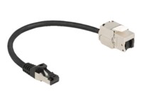 DeLOCK CAT 6a S/FTP 25cm Netværkskabel Sort