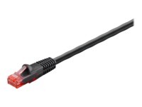goobay CAT 6 Ikke afskærmet parsnoet (UTP) 50m Patchkabel Sort