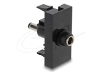 Delock Easy 45 Module DC 5.5 x 2.1 mm female to DC 5.5 x 2.5 mm male black