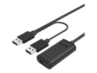Unitek Y-279 USB forlængerkabel 20m Sort