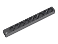 Bachmann 9x Schuko, 2m Forlængerkabel til strøm 2m