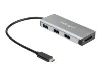 StarTech.com 3 Port USB C Hub SD Card Reader - 3x USB-A & SD Slot - USB 3.1/3.2 Gen 2 10Gbps Type C Laptop Adapter Hub - Bus Powered (HB31C3ASDMB) Hub 3 porte USB