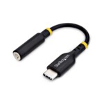 StarTech.com USB-C Audio Adapter to 3.5mm TRRS Jack, Headphone Aux Dongle USB-C til hovedtelefon jackstikadapter 12.7cm Sort