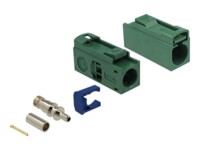 Delock FAKRA E jack 25 mm (long) for crimping Grøn