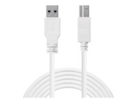 Sandberg 509-23 USB-A to USB-B 1,8m Hvid