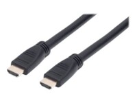 Manhattan HDMI Cable with Ethernet (CL3 rated, suitable for In-Wall use), 4K@60Hz (Premium High Speed), 10m, Male to Male, Black, Ultra HD 4k x 2k, In-Wall rated, Fully Shielded, Gold Plated Contacts, Lifetime Warranty, Polybag HDMI-kabel med Ethernet 10m