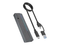 ICY BOX Ekstern Lagringspakning USB 3.2 (Gen 2) M.2 NVMe Card / SATA