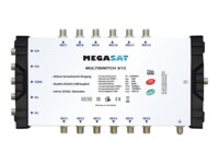 Megasat Multiswitch 5/12 Satelit / jordisk signal multikontakt Sort Hvid