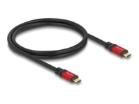 DeLOCK USB 2.0 USB Type-C kabel 1m Sort Rød