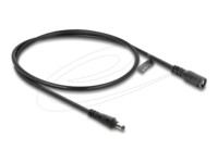 Delock DC Extension Cable 5.5 x 2.5 mm male to female with bayonet lock 18 AWG 1 m black