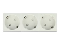 Delock Easy 45 Grounded Power Socket 3-way with a 45° arrangement 45 x 45 mm