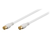 goobay Antennekabel Dobbelt afskærmet koaksial 1.5m Hvid Hvid