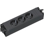 Bachmann STEP BASE Stikdåse 3-stik 16A Sort