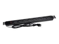 ALANTEC Strømfordelingsenhed 8-stik Sort