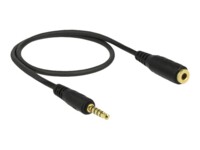 Delock Forlængerkabel til audio 50cm Sort