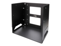StarTech.com 8U Open Frame Wall Mount Network Rack w/ Built in Shelf - 2-Post Adjustable Depth (12' to ) Equipment Rack - 75.2lbs (WALLSHELF8U) Rack (til montering på væg) Sort