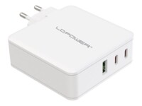 LC Power Adapter 100Watt 1xUSB-A 2.0 2xUSB-C
