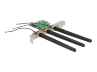 DeLOCK PCI Express Card > 1 x internal M.2 Key A Slot 3 external Antennas Intern busforlænger