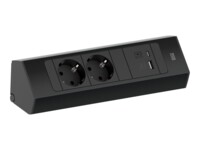 Bachmann CASIA 2 Stikdåse 2-stik Sort 2m