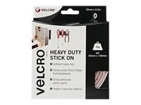 VELCRO Heavy Duty Stick On Selvklæbende krog-og-løkke fastgøring Hvid