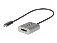 StarTech.com USB C to DisplayPort Adapter, 8K/4K 60Hz USB-C to DisplayPort 1.4 Adapter Dongle, USB Type-C to DP Monitor Video Converter, Thunderbolt 3 Compatible, w/12' Long Attached Cable - HBR3, DSC, DP Alt Mode (CDP2DPEC) Videoadapter 30cm Sort Grå