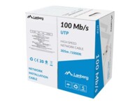 Lanberg Ikke afskærmet parsnoet (UTP) 305m Bulkkabel Grey RAL 7035