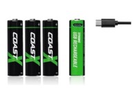 COAST ZITHION-X AA type Batterier til generelt brug (genopladelige) 2400mAh 4