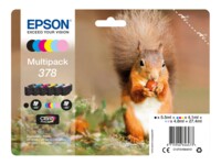 Epson Multipack 378 Sort Gul Cyan Magenta Lys magenta Lys cyan Blæk C13T37884010