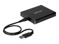 StarTech.com Dual-Slot Hard Drive Enclosure for M.2 SATA SSDs - USB 3.1 (10Gbps) - Aluminum - M.2 to SATA - Raid Drive Enclosure (SM22BU31C3R) 2Moduler
