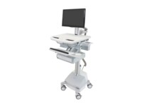 Ergotron StyleView Vogn med hjul LCD-display/tastatur/mus/CPU/notebook/stregkodescanner Op til 24'