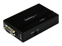 StarTech.com High Resolution VGA to Composite (RCA) or S-Video Converter - PC to TV Video Adapter - 1600x1200 RGB to TV (VGA2VID) Video transformer