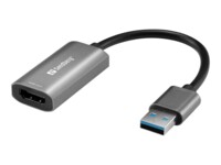 Sandberg Videointerfaceomformer HDMI / USB Grå