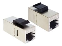 Delock Keystone Module RJ45 jack > RJ45 jack Cat.5e compact Sort Grå