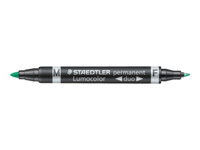 STAEDTLER Lumocolor duo Dobbeltspids-markør Grøn