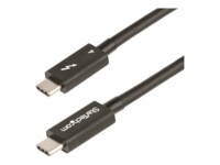 StarTech.com 3ft (1m) Thunderbolt 4 Cable, 40Gbps, 100W Power Delivery, 4K/8K Video, Intel-Certified Thunderbolt Cable - Compatible w/ USB 4/Thunderbolt 4/ USB 3.2/ USB Type-C/DisplayPort/Thunderbolt 3 (TBLT4MM1M) Thunderbolt kabel 1m Sort